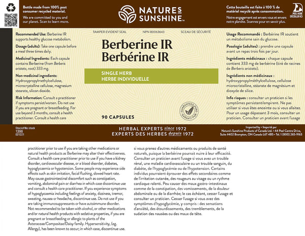 Berberine IR (90 caps)
