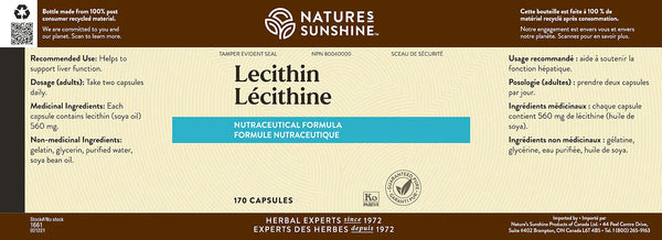Lecithin 570g  (170 soft gel capsules)