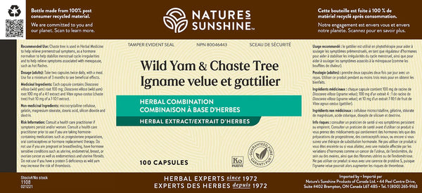 Wild Yam & Chaste Tree (100 capsules)