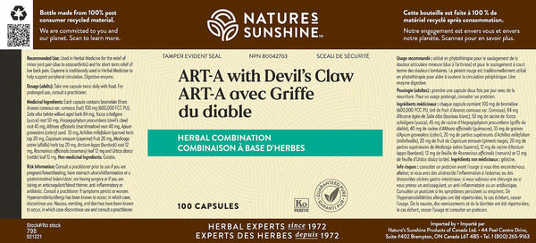 ART-A with Devil's Claw (100 caps)